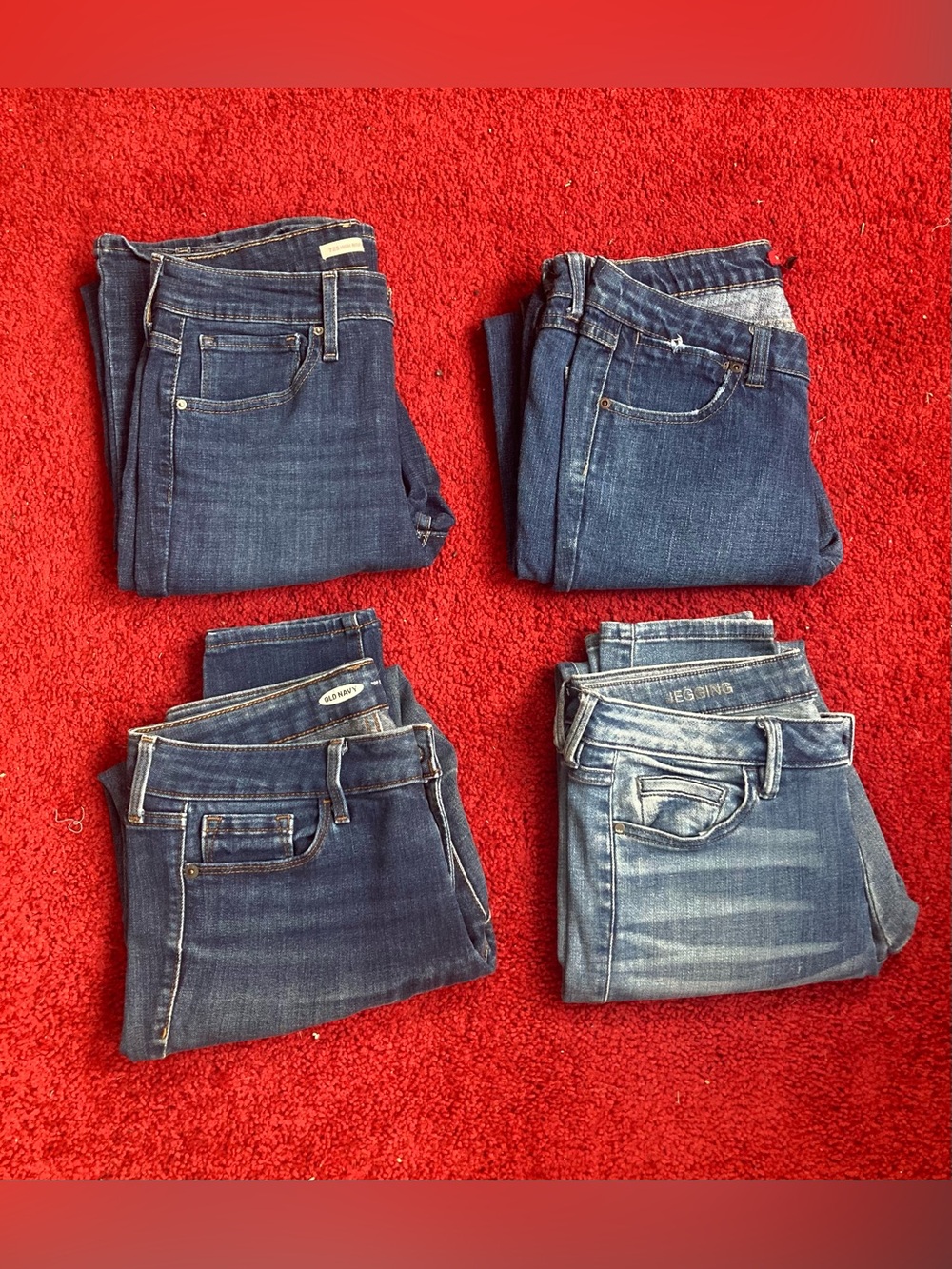Womens Size 6 Jeans Set of 4 - Skinny, Slim and Bootcut